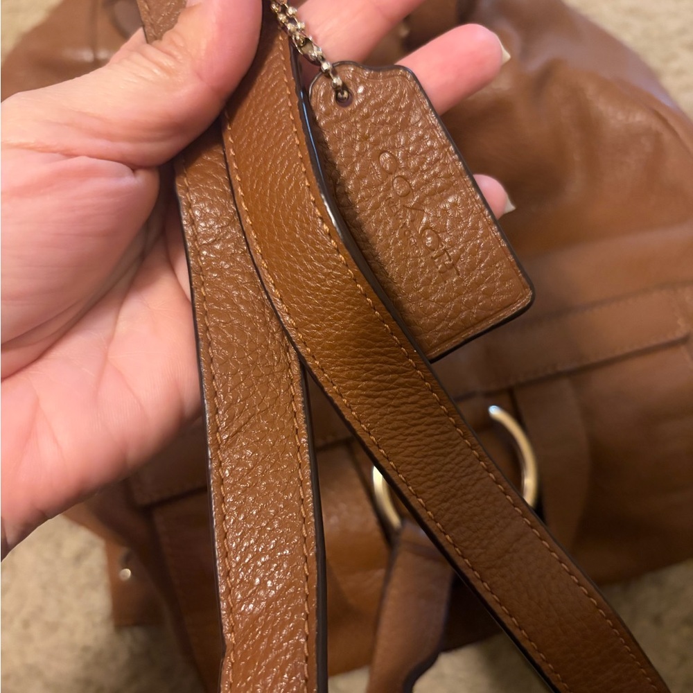 COACH Pebbled Leather Billy Backpack brown F37410 πππ - Picture 13 of 16